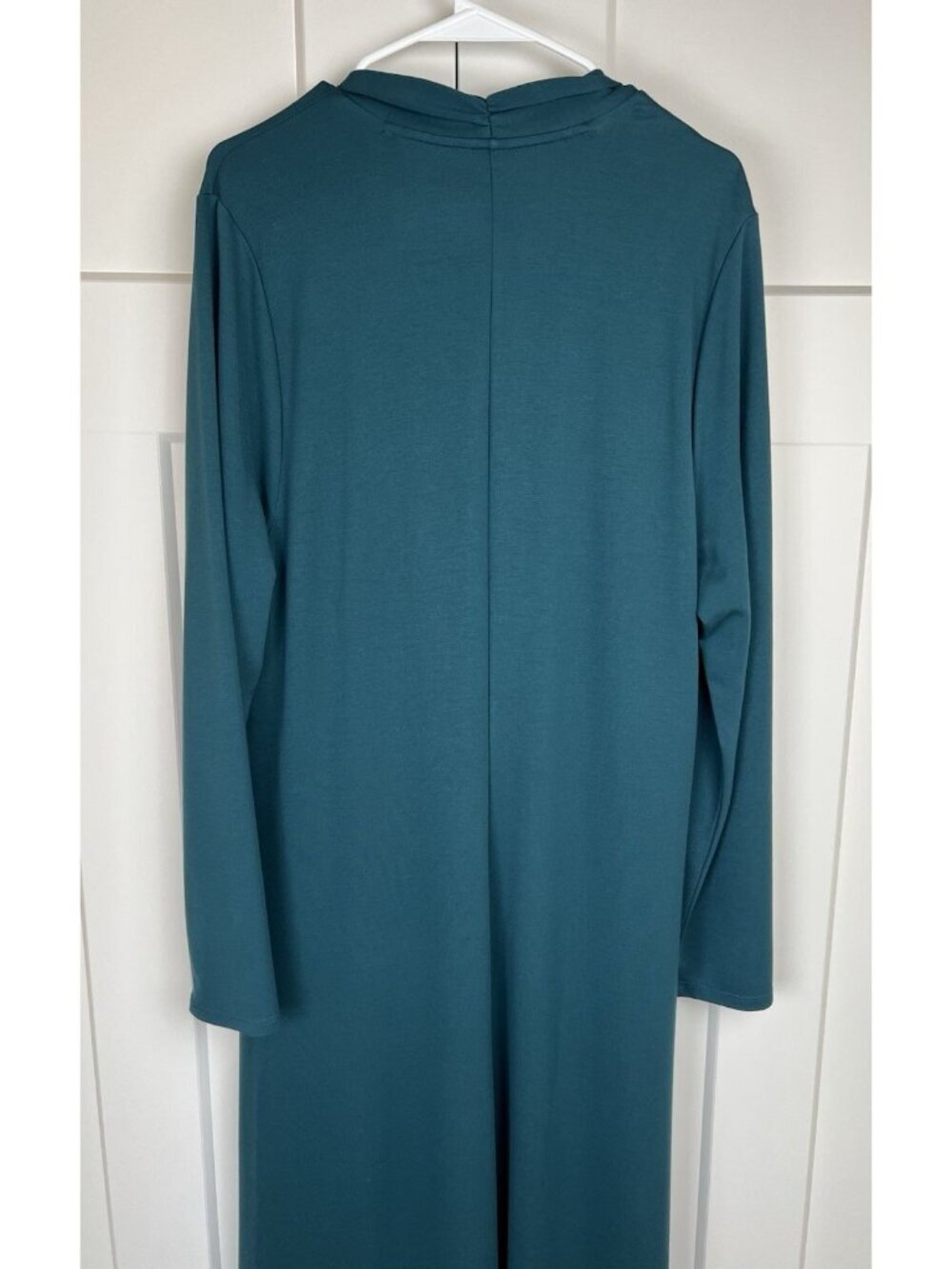 Soft Surroundings Lagia Maxi Dress XL Teal Twist Front Long Sleeve NWT $120 - Picture 12 of 12